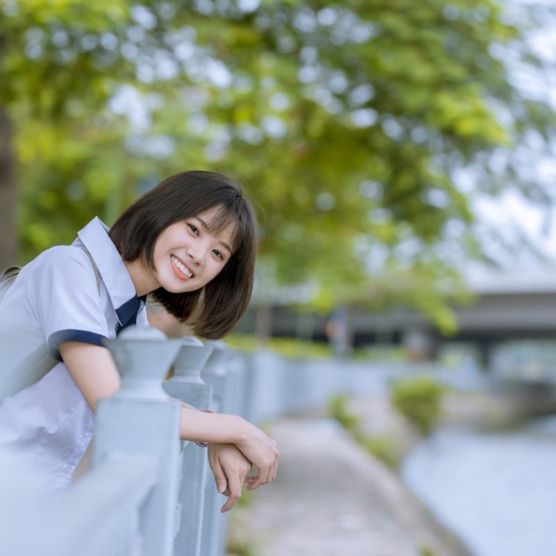 girl, student, asian